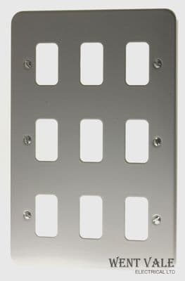 GET Ultimate Grid - GUG09GMC - 9 Module Metalclad Grid Sw Front Plate + Frame