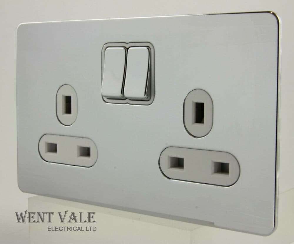 GET Ultimate Screwless Flat Plate - 199030 - 13a Twin Socket in ...