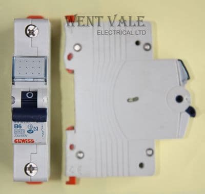 Gewiss Series 90 - MT60 GW 92 205 - 6a Type B Single Pole MCB Used