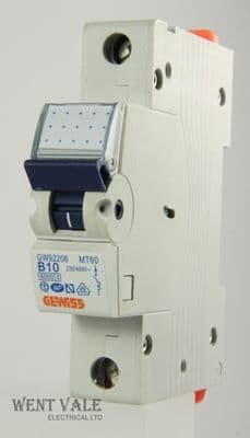 Gewiss Series 90 - MT60 GW 92 206 - 10a Type B Single Pole MCB Used