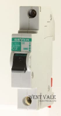Geyer - EC 102 C - 2a Type C Single Pole MCB Used