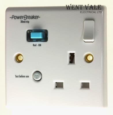 Greenbrook Power Breaker  K21WPAAN-C  13a 30mA RCD Switched Single Socket Outlet