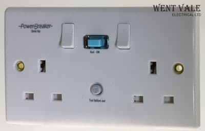 Greenbrook Power Breaker - K22WPAAN10-C 13a 10mA RCD Switched Twin Socket Outlet