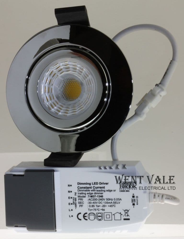 Greenbrook Vela Compact Pro VCPT4000PC IP44 6w LED Fire Rated Downlight ...