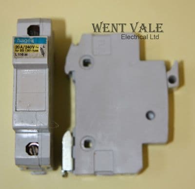 Hager - L116 00 - 10 x 25mm - 20a Cartridge Fuse Holder Used