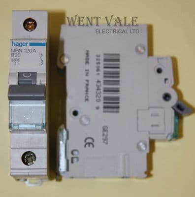 Hager MBN120 - 20a Type B Single Pole MCB New