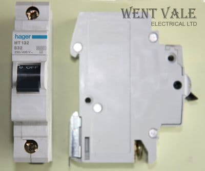 Hager MT132 - 32a Type B Single Pole MCB Used