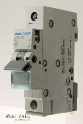 Hager MTN110 - 10a Type B Single Pole MCB Unused
