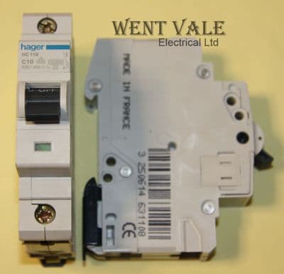 Hager - NC110-463110 - 10a Type C Single Pole MCB Unused