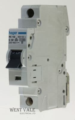 Hager NC132 - 32a Type C Single Pole MCB Used