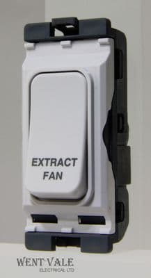 Hager Sollysta Grid - WMGSDP2/EF - 20a D/Pole Grid Switch Printed Extract Fan.