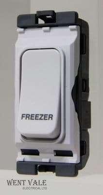 Hager Sollysta Grid - WMGSDP2/FRE - 20a Double Pole Grid Switch Printed Freezer.