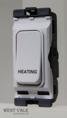 Hager Sollysta Grid - WMGSDP2/HTG - 20a Double Pole Grid Switch Printed Heating.
