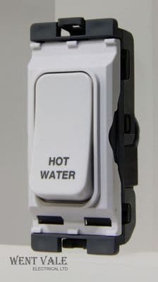 Hager Sollysta Grid - WMGSDP2/HW - 20a D/Pole Grid Switch Printed Hot Water.
