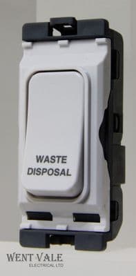 Hager Sollysta Grid  WMGSDP2/WD - 20a D/Pole Grid Switch Printed Waste Disposal.
