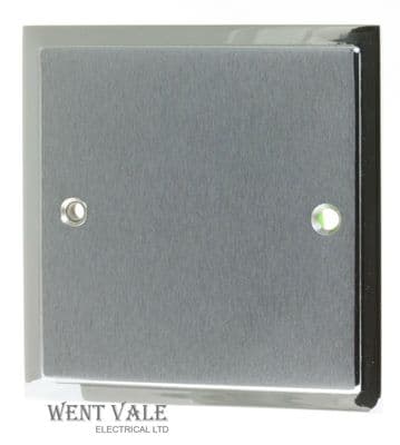 Heritage Brass Elite Stepped - S03.931.PC - 1 Gang Blank Plate in Satin Chrome