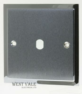 Heritage Brass Elite Stepped - S03.975.PC - 1 Mod Dimmer Plate in Satin Chrome