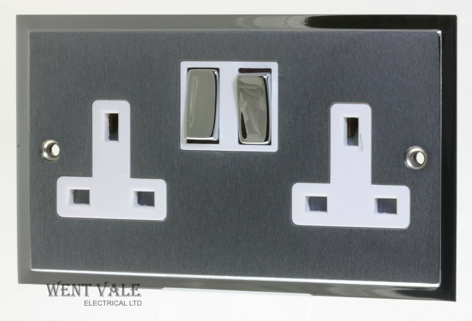 Heritage Brass Elite Stepped S03 850 PCW 13a Twin Socket in Satin