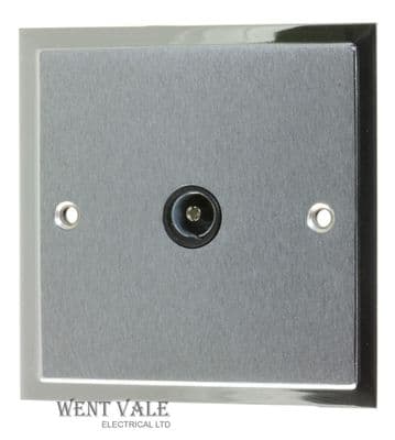 Heritage Brass - Elite Stepped - S03.921.PCBK - 1 Gang Non Isolated TV Coax Skt