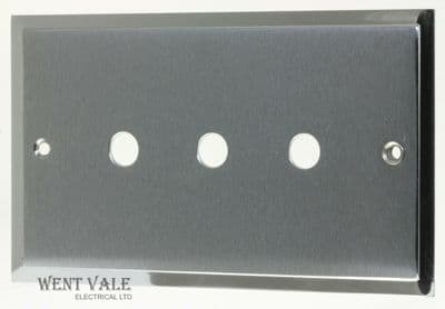Heritage Brass - Elite Stepped - S03.978.PC - 3g Dimmer Plate in Satin Chrome