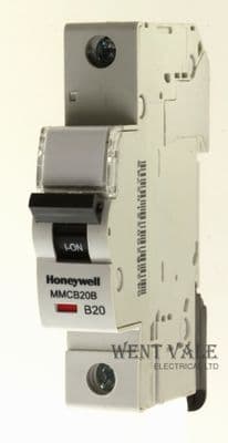 Honeywell Metalclad CP - MMCB20B - 20a Type B Single Pole MCB Unused