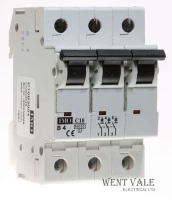IMO C10B3004 - 4a Type B Triple Pole MCB New