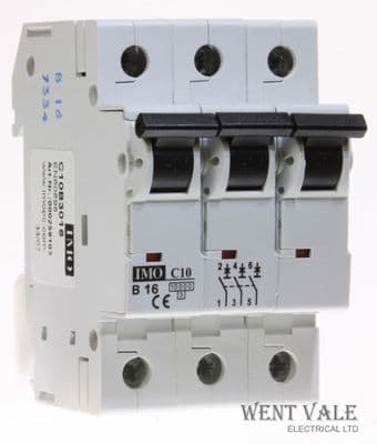 IMO C10B3016 - 16a Type B Triple Pole MCB New