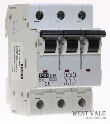 IMO C10C3006 - 6a Type C Triple Pole MCB New