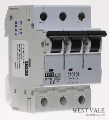 IMO C10C3010 - 10a Type C Triple Pole MCB New