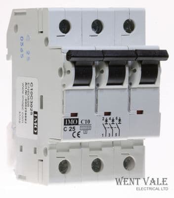 IMO C10C3025 - 25a Type C Triple Pole MCB New