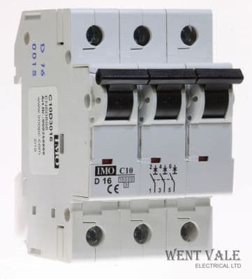 IMO C10D3016 - 16a Type D Triple Pole MCB New