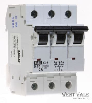 IMO C10D3020 - 20a Type D Triple Pole MCB New