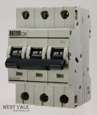 IMO C6 Series - C6D304 - 4a Type D Triple Pole MCB Used