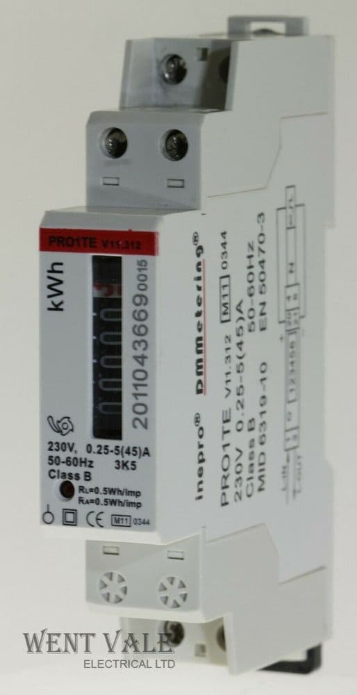 Inepro/DM Metering PRO-1TE V11 312 One Module Unit 45A PV Energy Meter ...