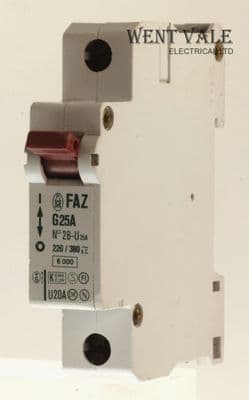 Klöckner Moeller - FAZ G25A - 25a Type G Single Pole MCB Used