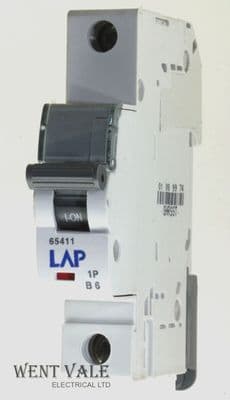 LAP - 65411 - 6a Type B Single Pole MCB Used