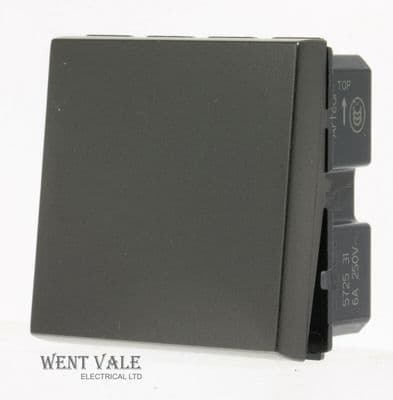 Legrand Arteor - 5725 31 - 6a  2 Way Wide Push Switch 45 x 45 mm in Magnesium