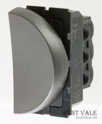 Legrand Arteor - 5731 25 - 20ax Magnesium 2w Half Round Right Hand Switch Mod