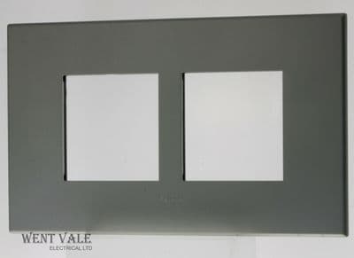 Legrand Arteor - 5750 81 - 4 Modual 2 x 2 Square Cover Plate In Pearl Aluminium