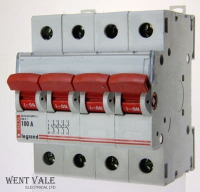 Legrand Lexic - 043 75 - 100a Four Pole Switch Disconnector Used