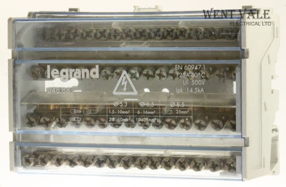 Legrand Lexic - 048 88 - 125A 4 Pole Modular Distribution Block 500 V ...