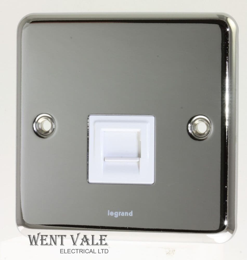 Legrand Synergy - 7332 51 - 1g Polished Steel Secondary Telephone ...