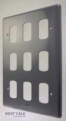 Legrand Synergy - 7339 84 - Metalclad Nine Module Switch Plate New