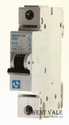 Lemag Branded Series NE - 32a Type B Single Pole MCB Used