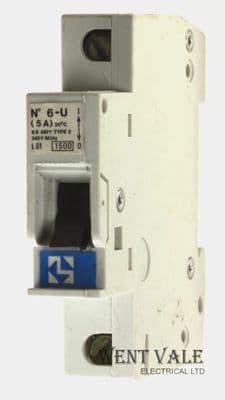 Lemag No 6-U - 5a Type 2 Single Pole MCB Used