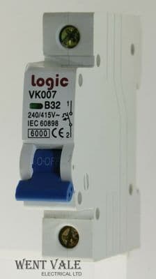 Logic - VK007-B32 - 32a Type B Single Pole MCB Used
