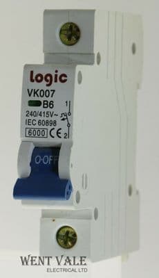 Logic VK007-B6 - 6a Type B Single Pole MCB Used