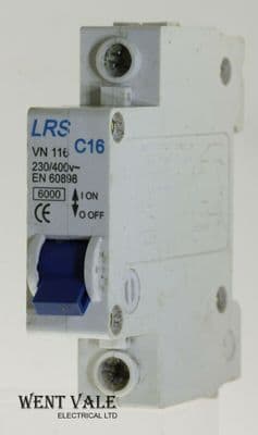 LRS - VN 116 - 16a Type C Single Pole MCB Used