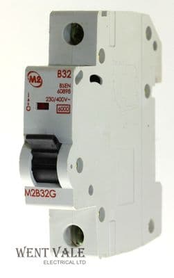 M2 - M2B32G - 32a Type B Single Pole MCB Used