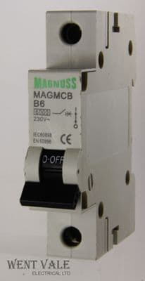 Magnuss MAGMCB06  -  6a Type B Single Pole MCB New